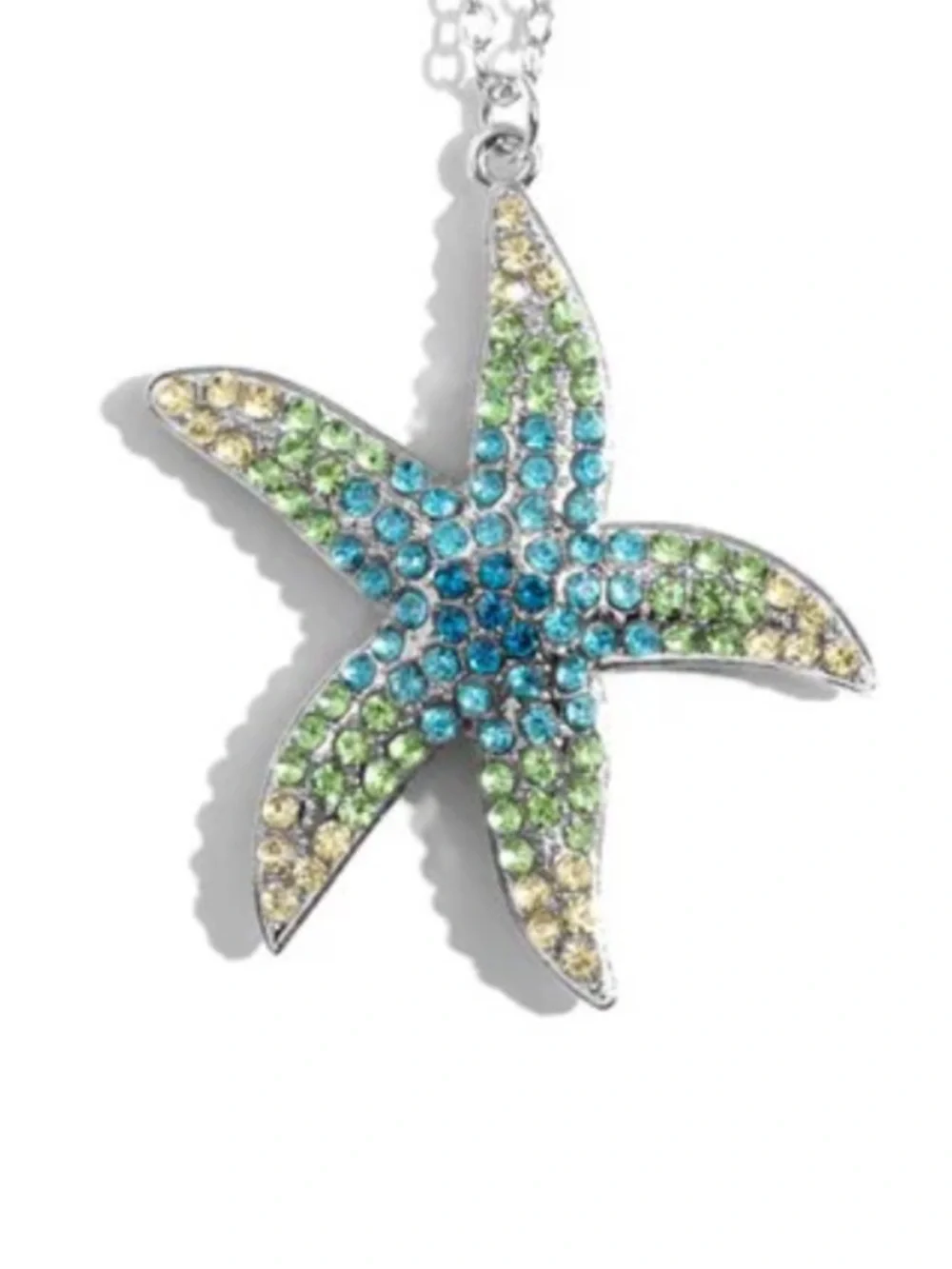 Paparazzi Starfish Crystal Pendant with matching earrings set nwt